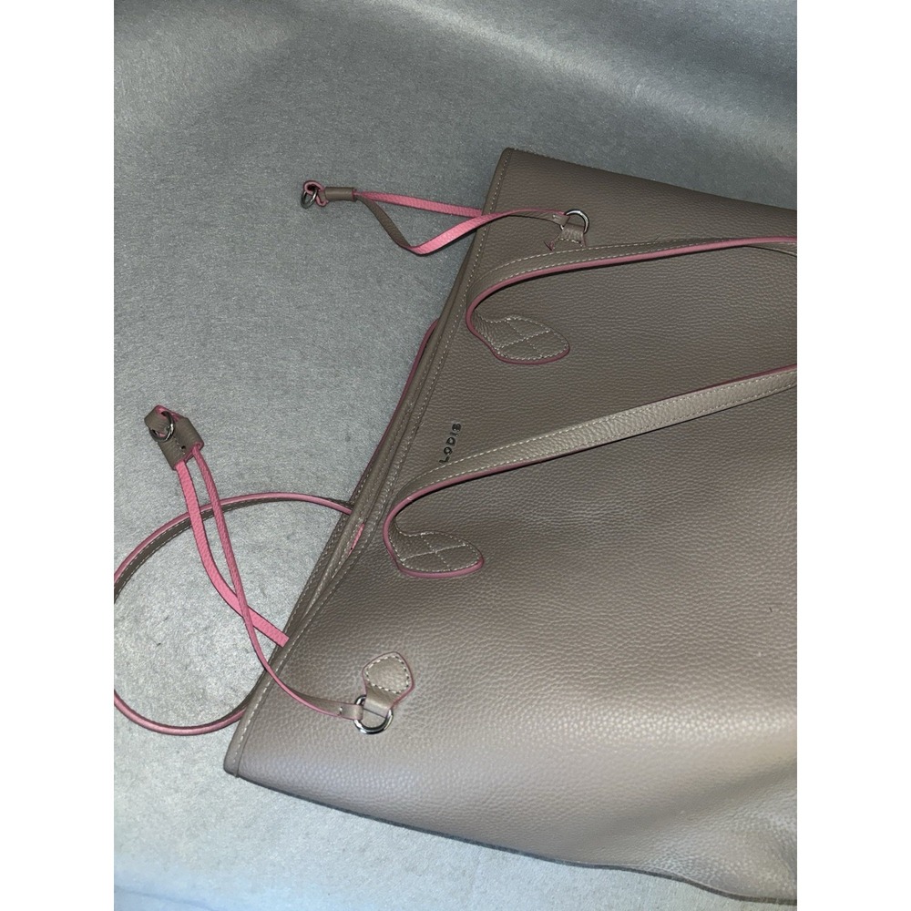 Lodis Shoulder Bag Tote Large Brown Pebbled Leather Travel Luggage‎ Buttery Soft - Picture 6 of 11